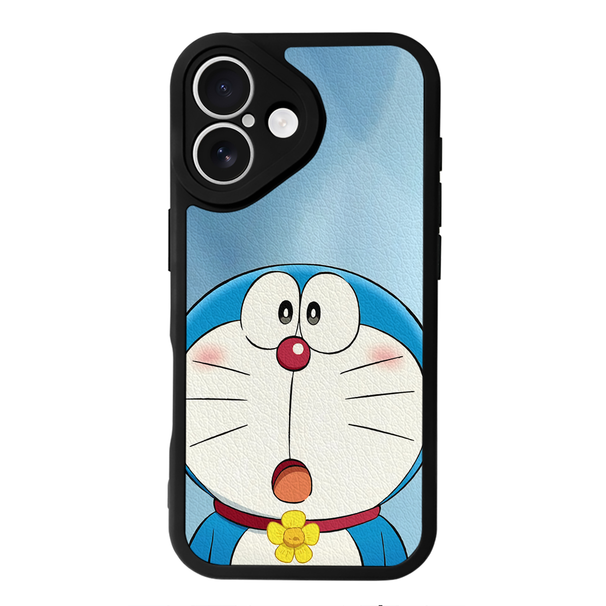 （画像用） ドラえもん Doraemon 【iPhone 16シリーズ対応】シリコンスマホケース（レザー調） 材質：シリコン